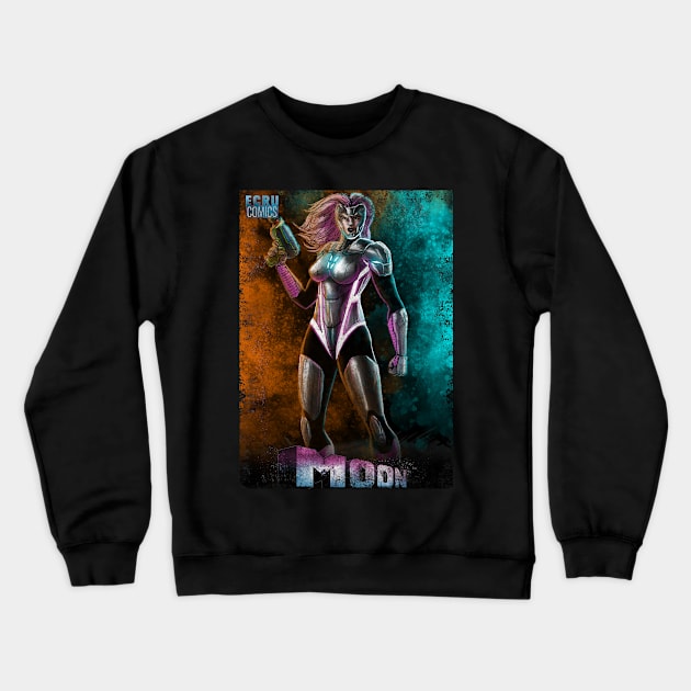 MOON Crewneck Sweatshirt by carrillo_art_studios